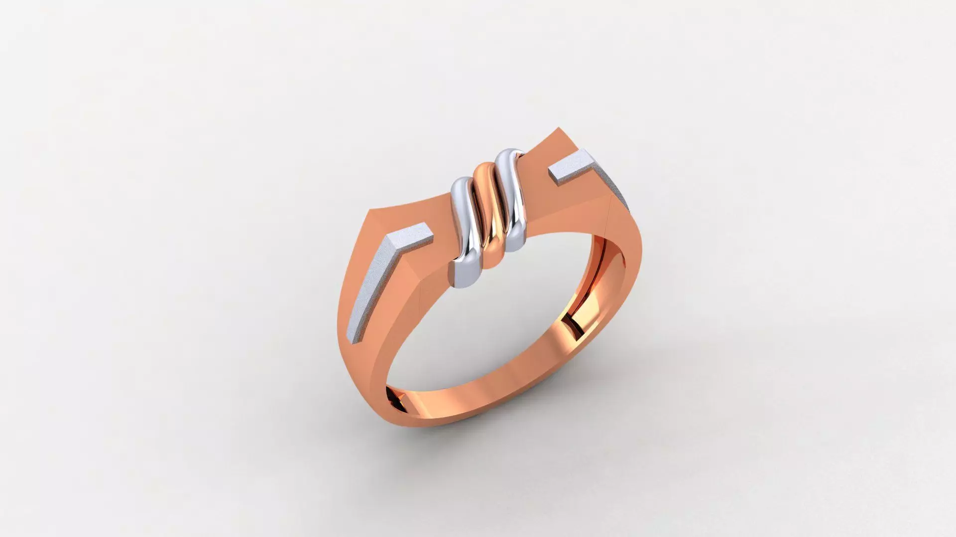 Plain Gold Light weight minimalist Mens Band Ring 3dm stl  3D print model_0