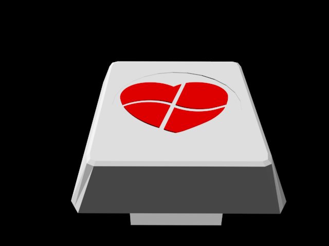 L-key Win Red 3D print model_3