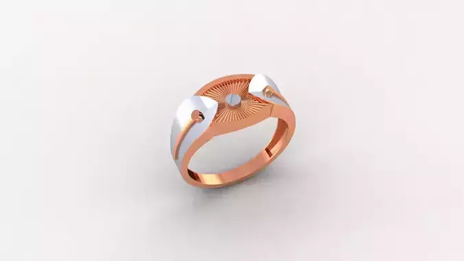 Screw Head Plain Gold Light weight minimalist Mens Band Ring 3D print model