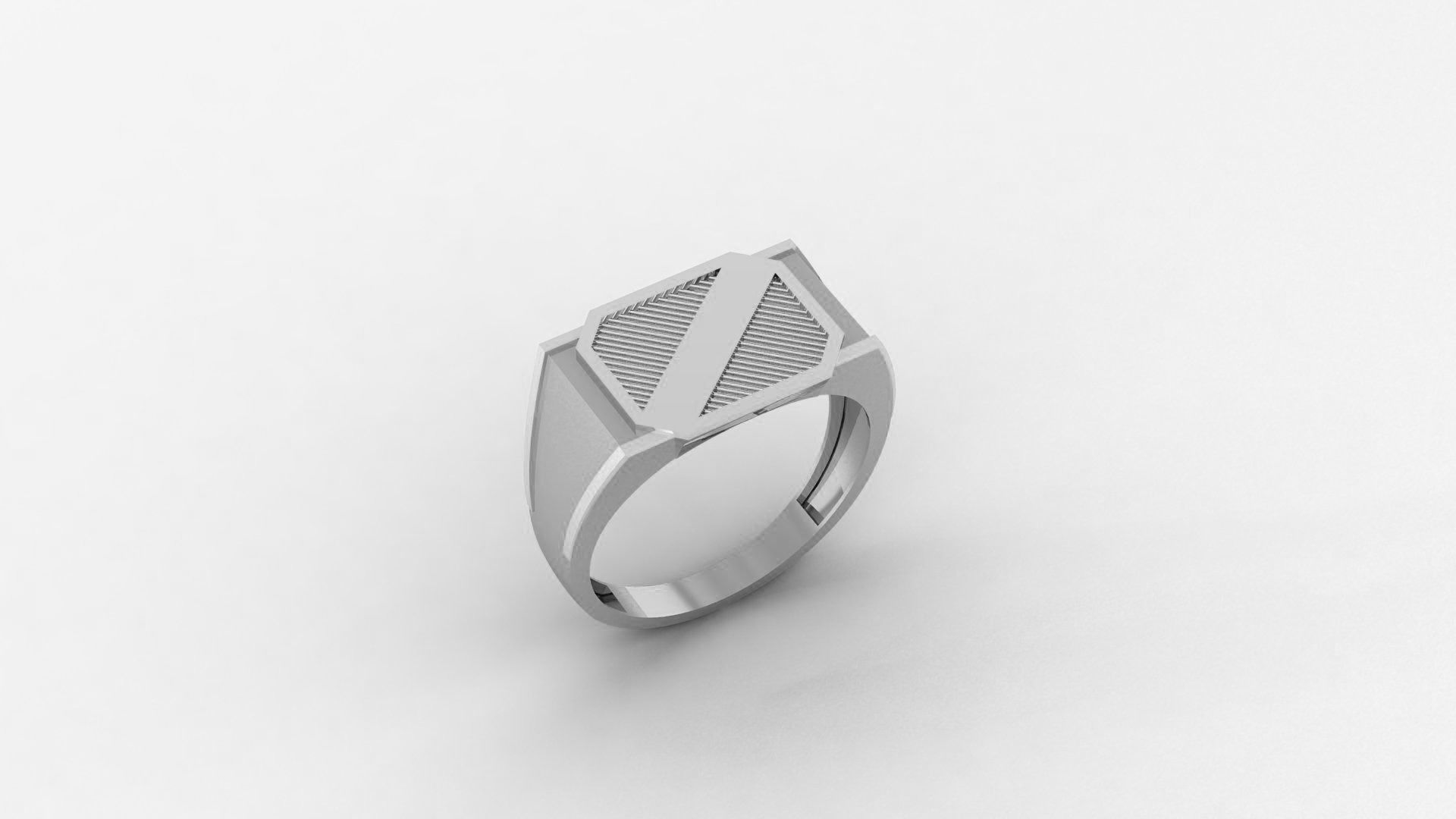 Plain Gold Light weight minimalist Mens Band Ring 3dm stl  3D print model_2