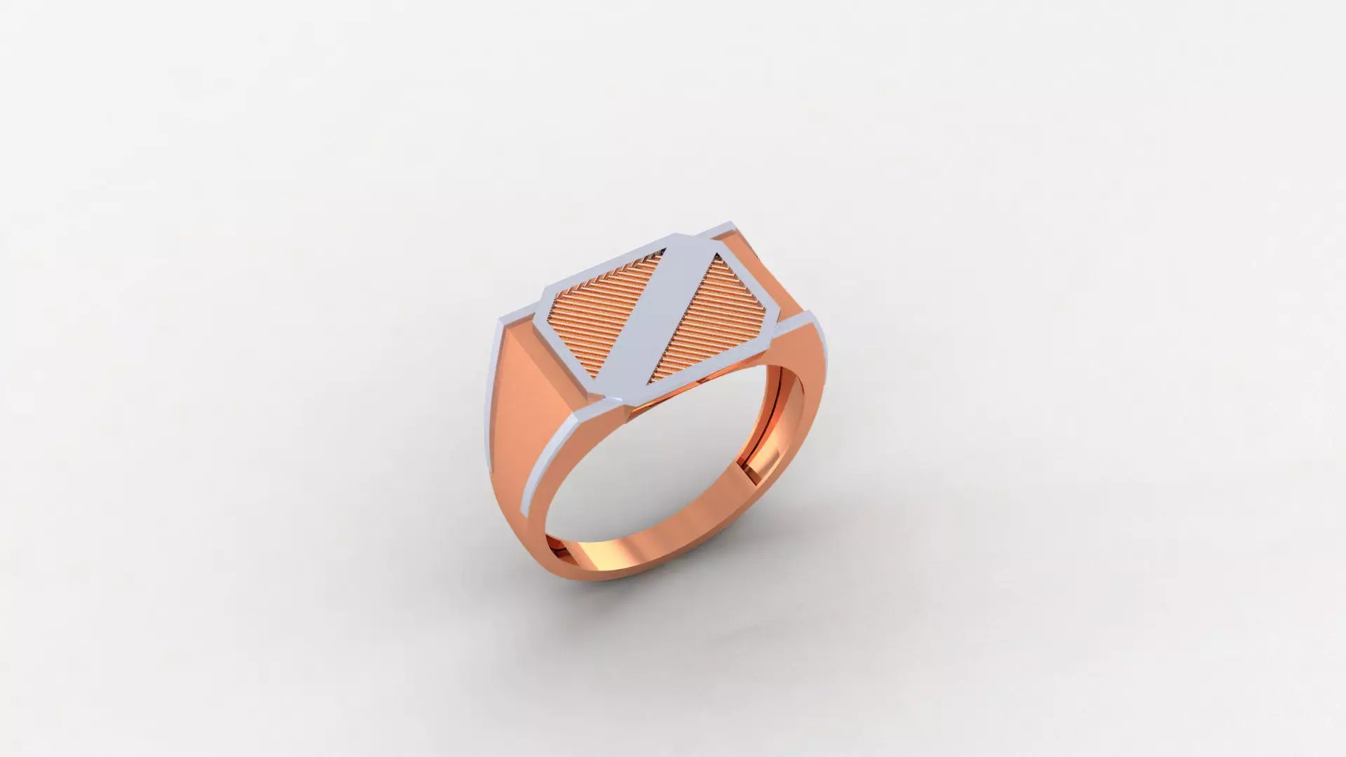 Plain Gold Light weight minimalist Mens Band Ring 3dm stl  3D print model_0