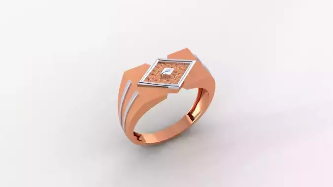 Plain Gold Light weight minimalist Mens Band Ring 3dm stl 