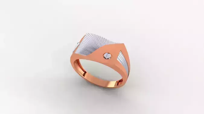 Screw Head Plain Gold Light weight minimalist Mens Band Ring 3dm 3D print model