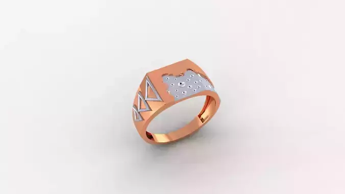 Water Drops Plain Gold Light weight minimalist Mens Band Ring