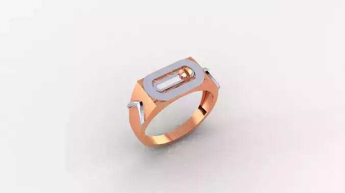 Screw Head Plain Gold Light weight minimalist Mens Band Ring 3D print model