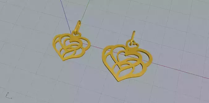 pendant heart-shaped