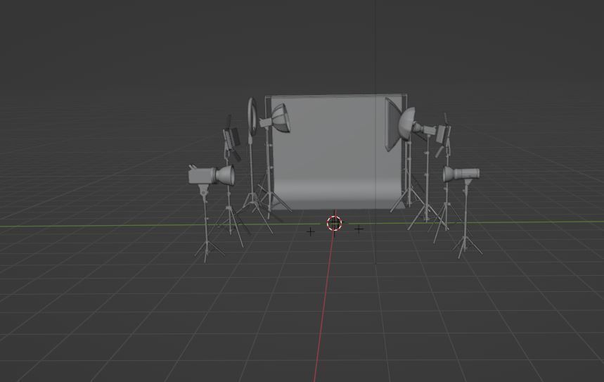 Studio Backdrop And Lights Kit Collection 3D model_21