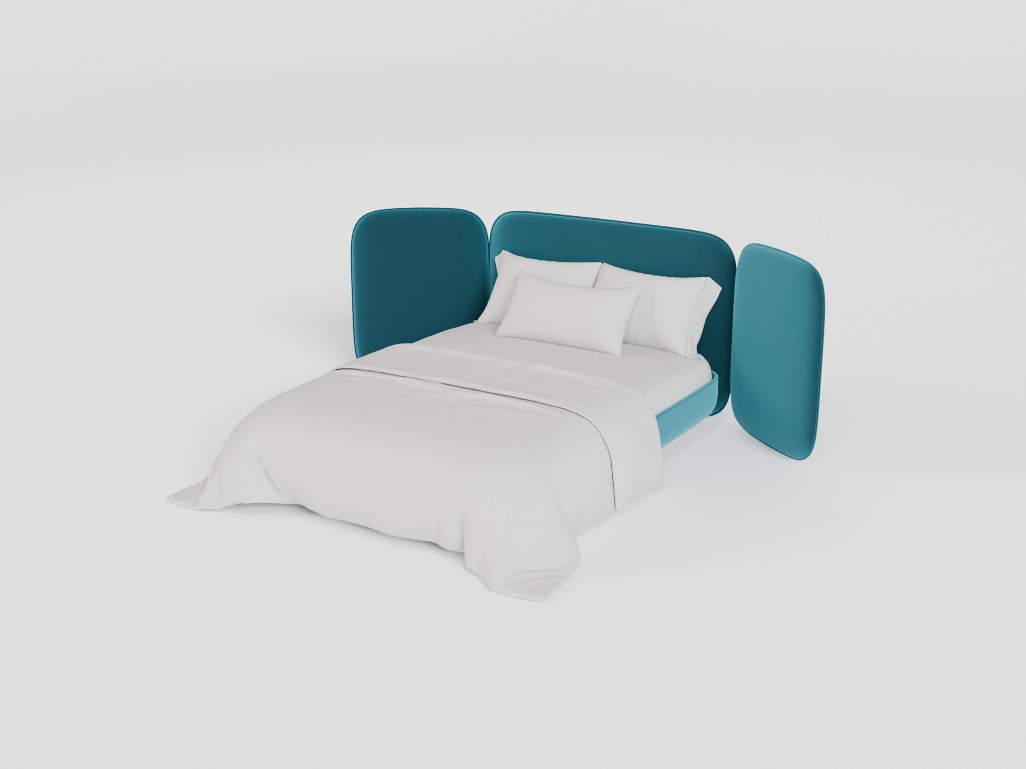 Double Bed 3 3D model_1