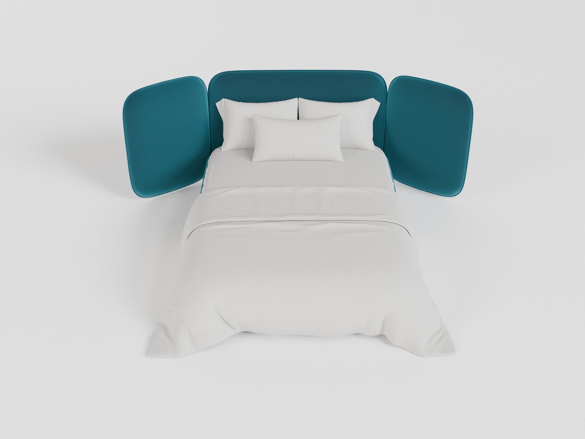 Double Bed 3 3D model_4