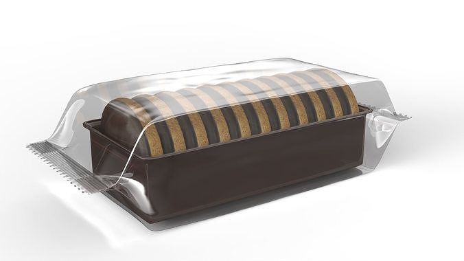 Jaffa chocolate biscuit round cake packaging in transparent foil Texture