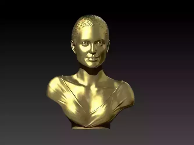 Angelina Jolie bust stl obj 3D 3D print model