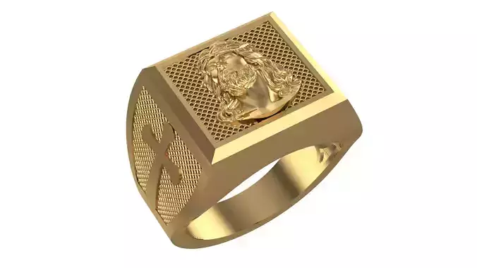 Religious Ring Cross and Jesus