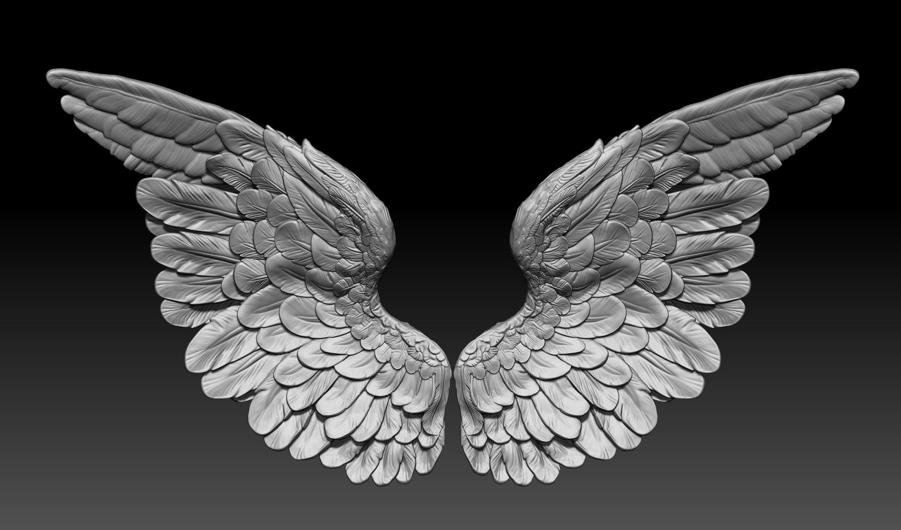 angel wings  3D print model_5