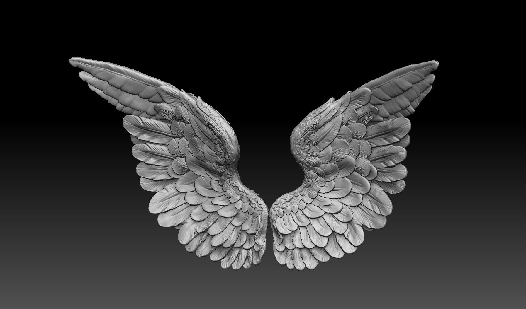angel wings  3D print model_6