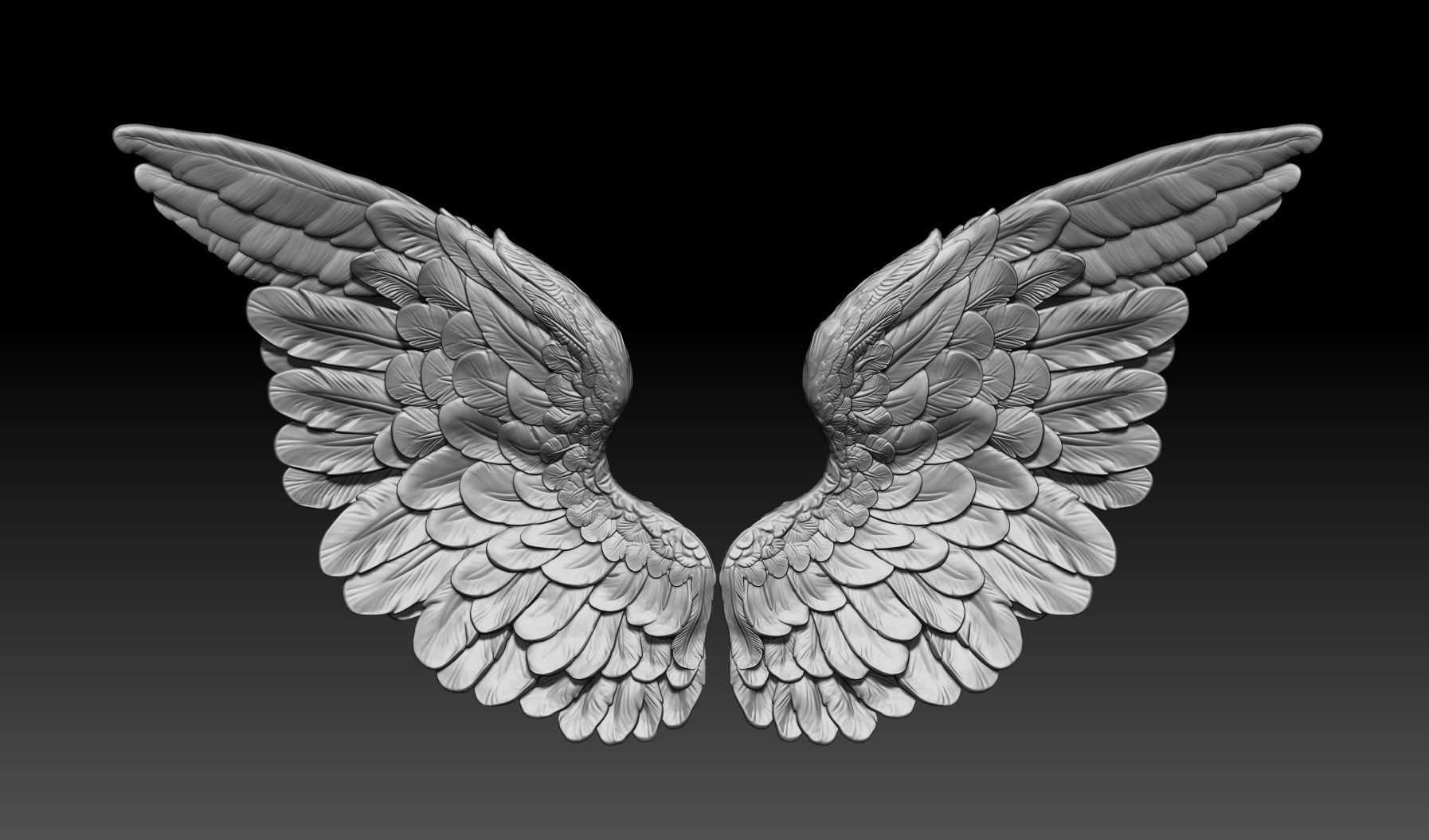 angel wings  3D print model_7
