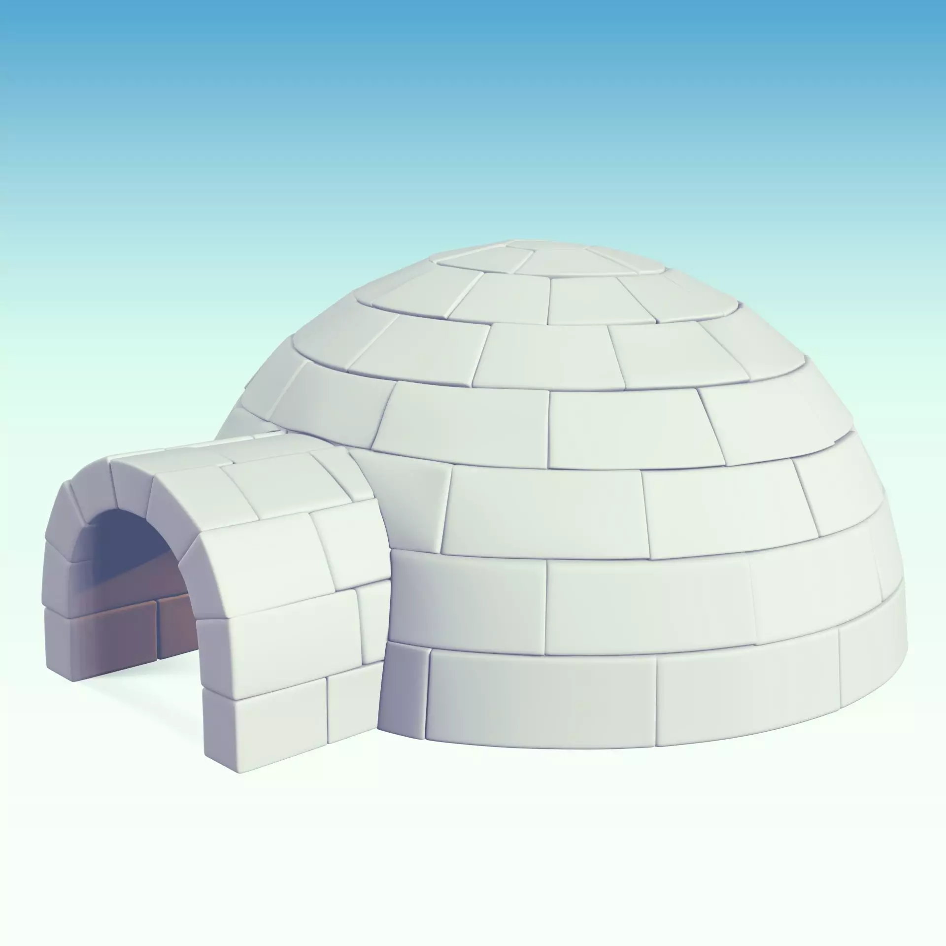 Igloo Low-poly 3D model