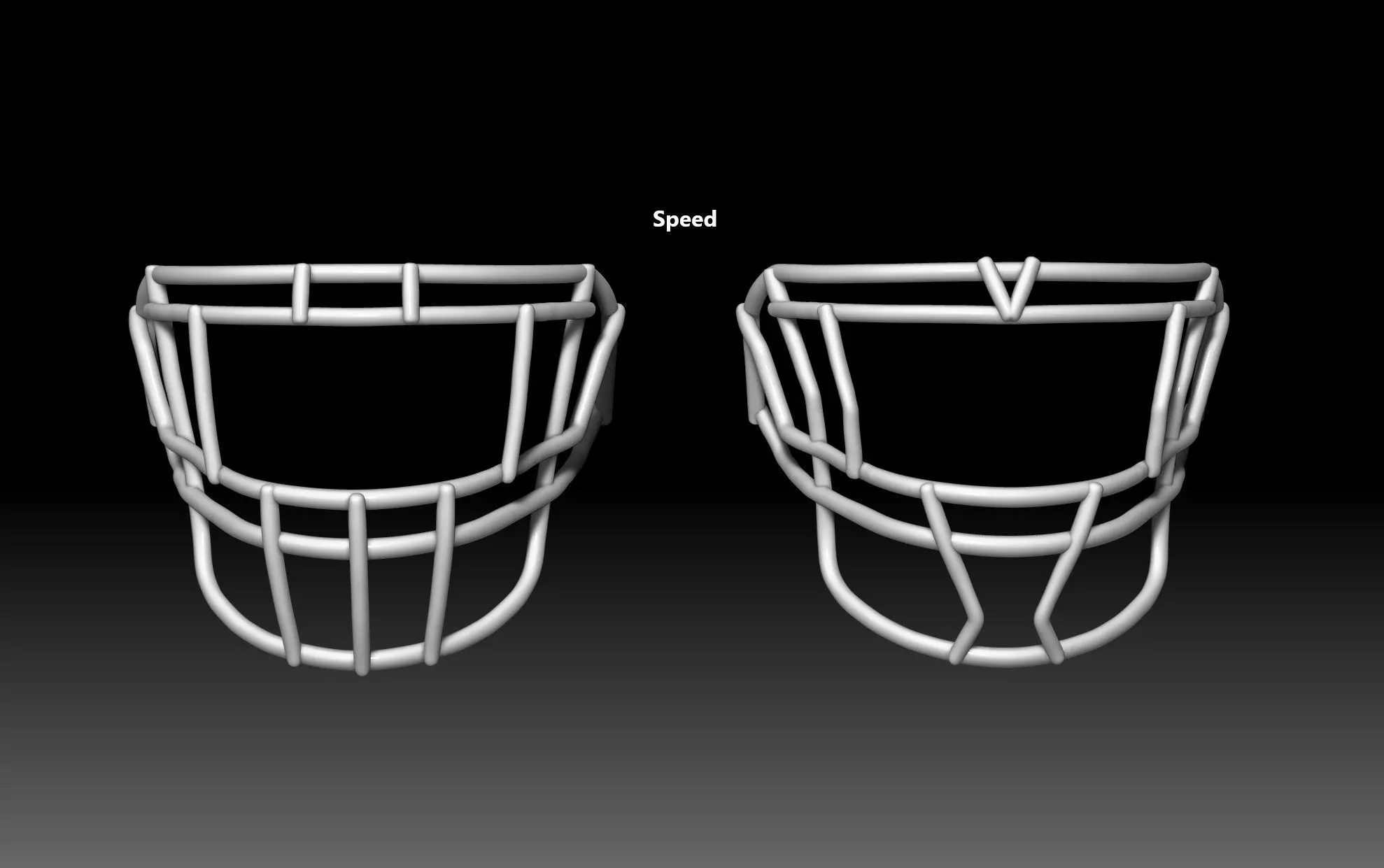Facemask pack 1 for Riddell SPEED helmet 3D print model_0