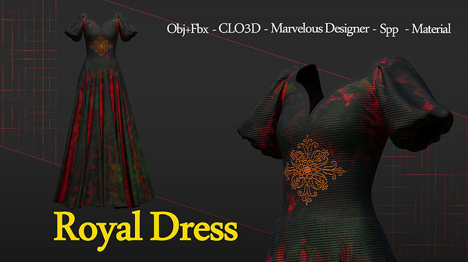 Royal Dress  3D model
