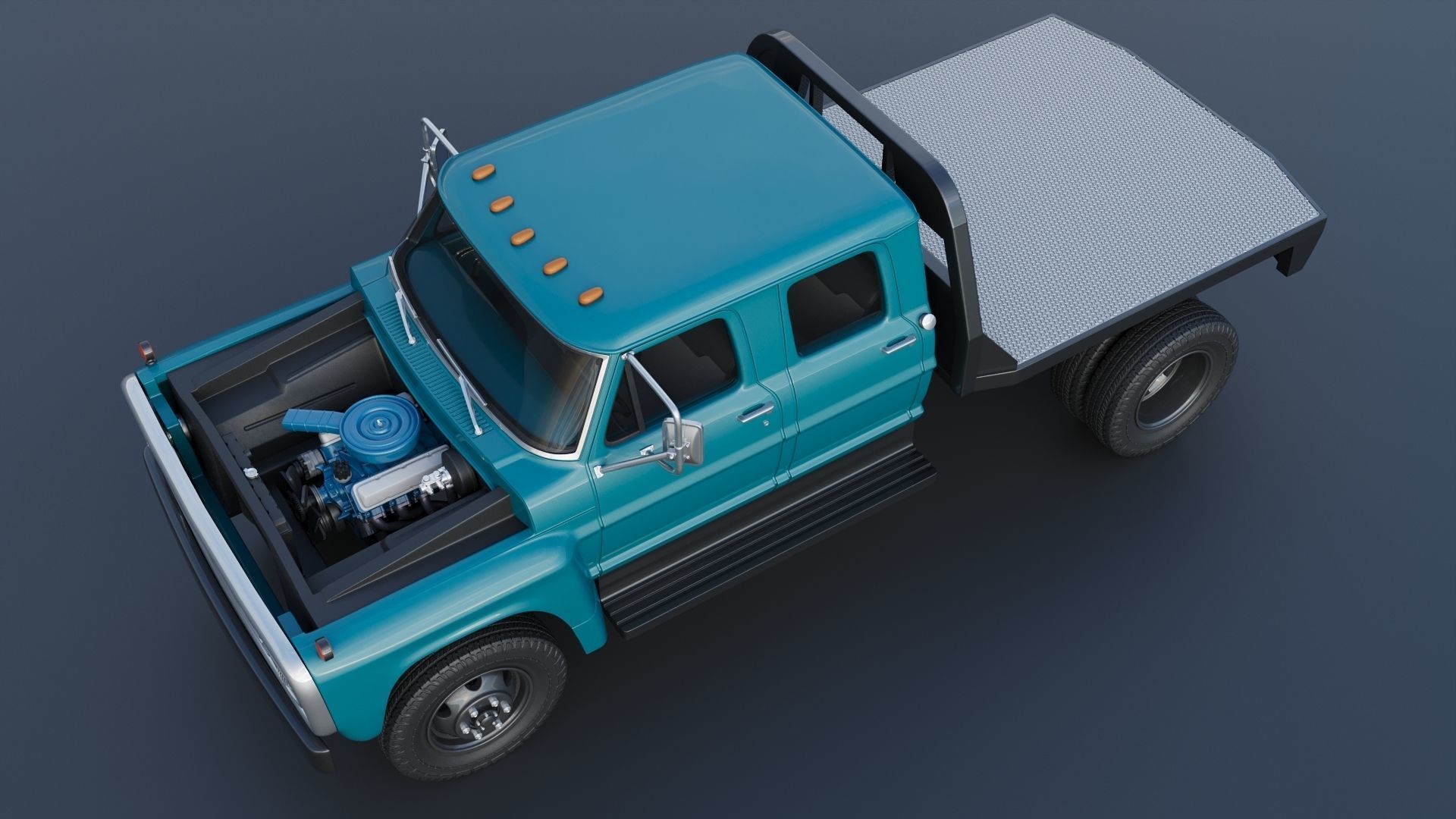 F-750 Crew Cab 1971 3D print model_23