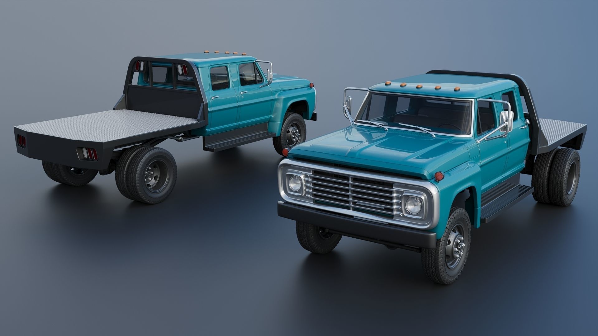 F-750 Crew Cab 1971 3D print model_3
