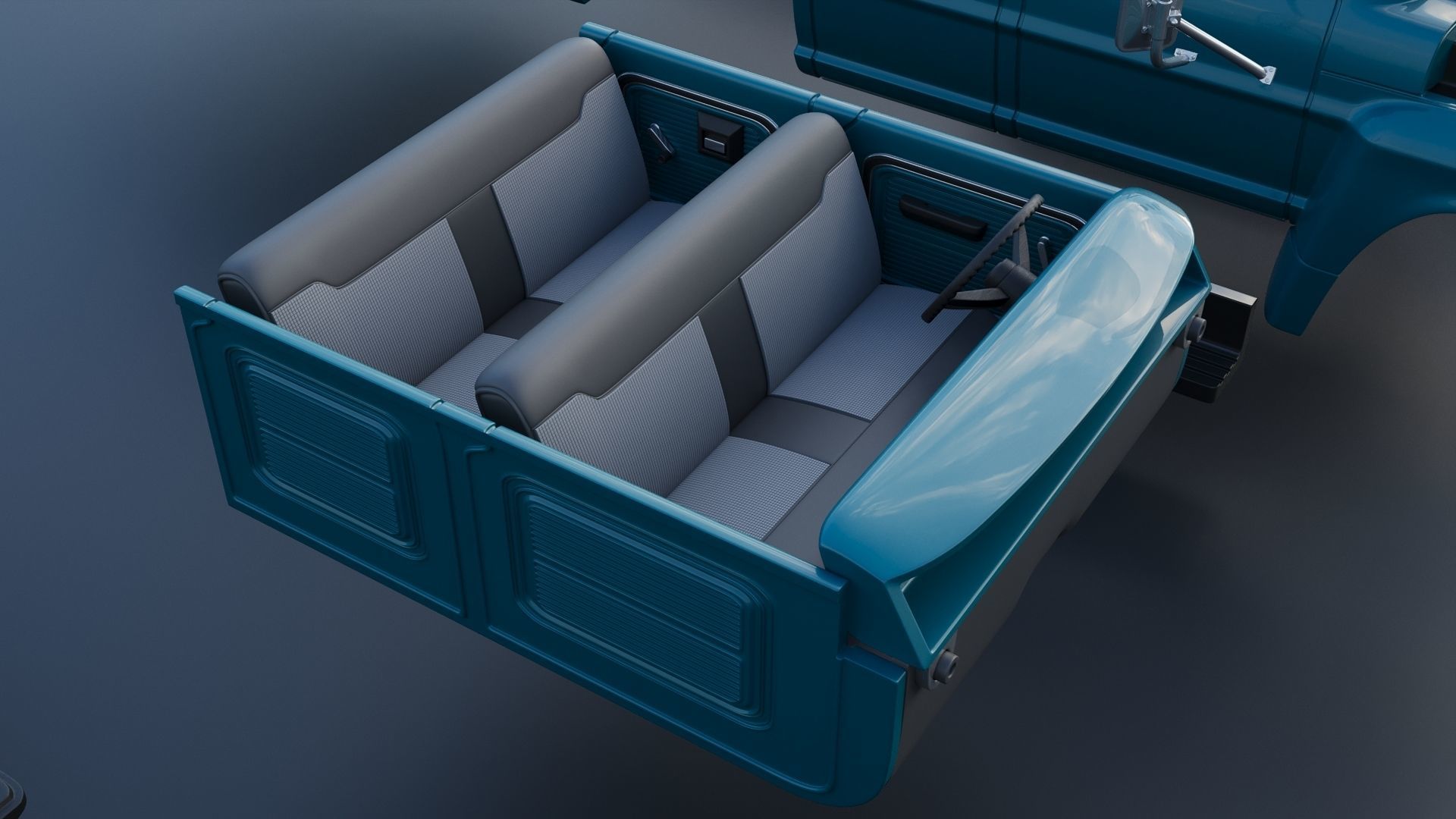 F-750 Crew Cab 1971 3D print model_35