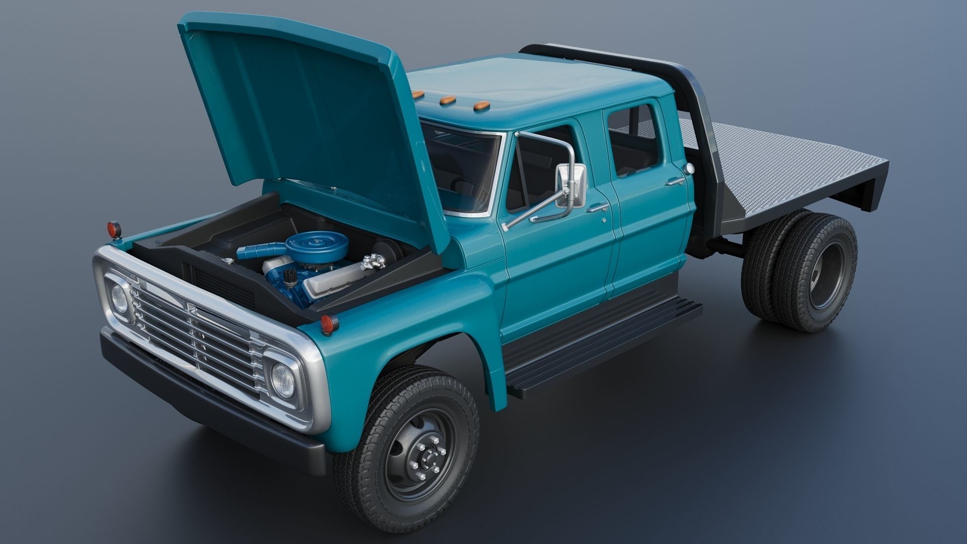 F-750 Crew Cab 1971 3D print model_22
