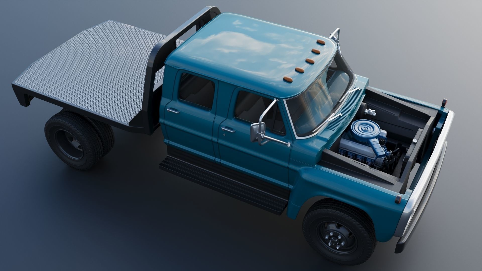 F-750 Crew Cab 1971 3D print model_24