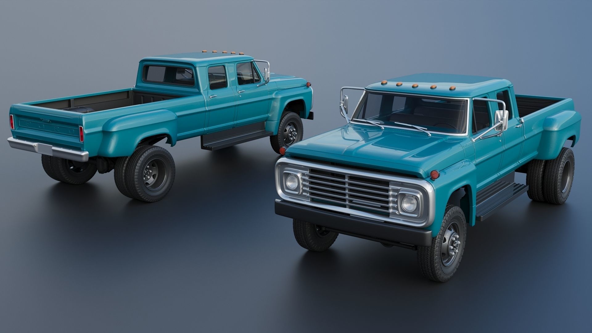 F-750 Crew Cab 1971 3D print model_2
