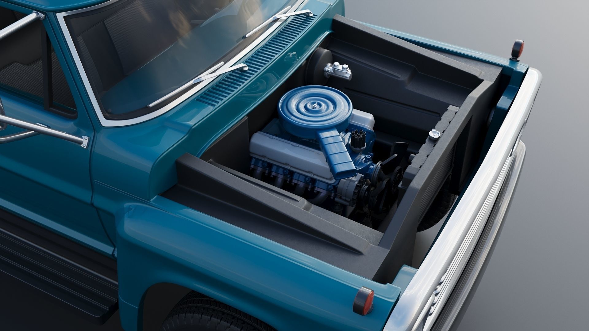 F-750 Crew Cab 1971 3D print model_25