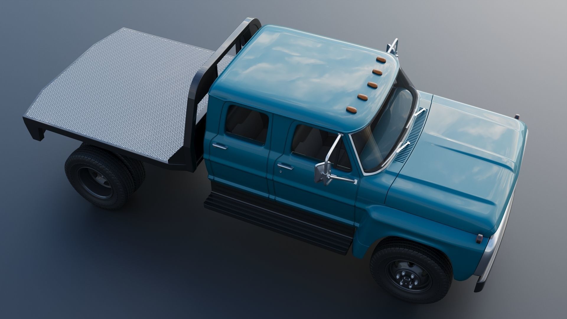 F-750 Crew Cab 1971 3D print model_20