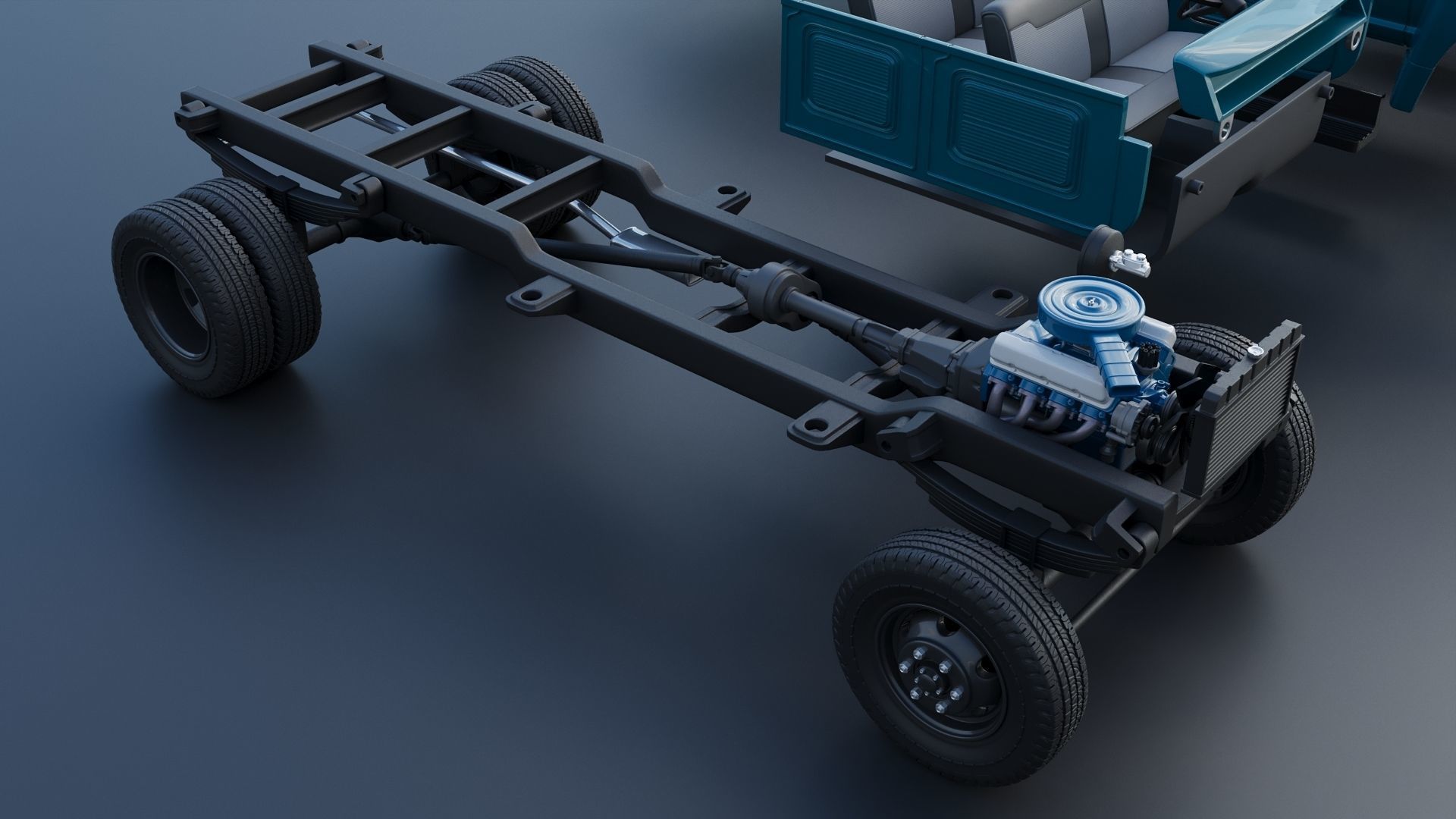 F-750 Crew Cab 1971 3D print model_38