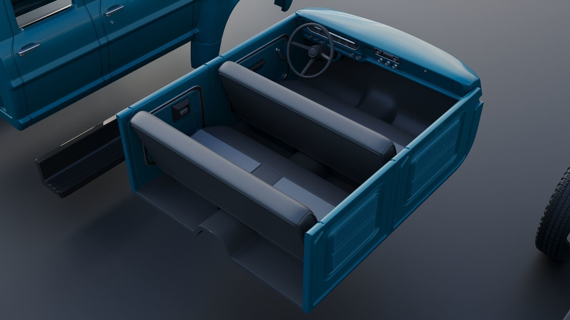F-750 Crew Cab 1971 3D print model_36