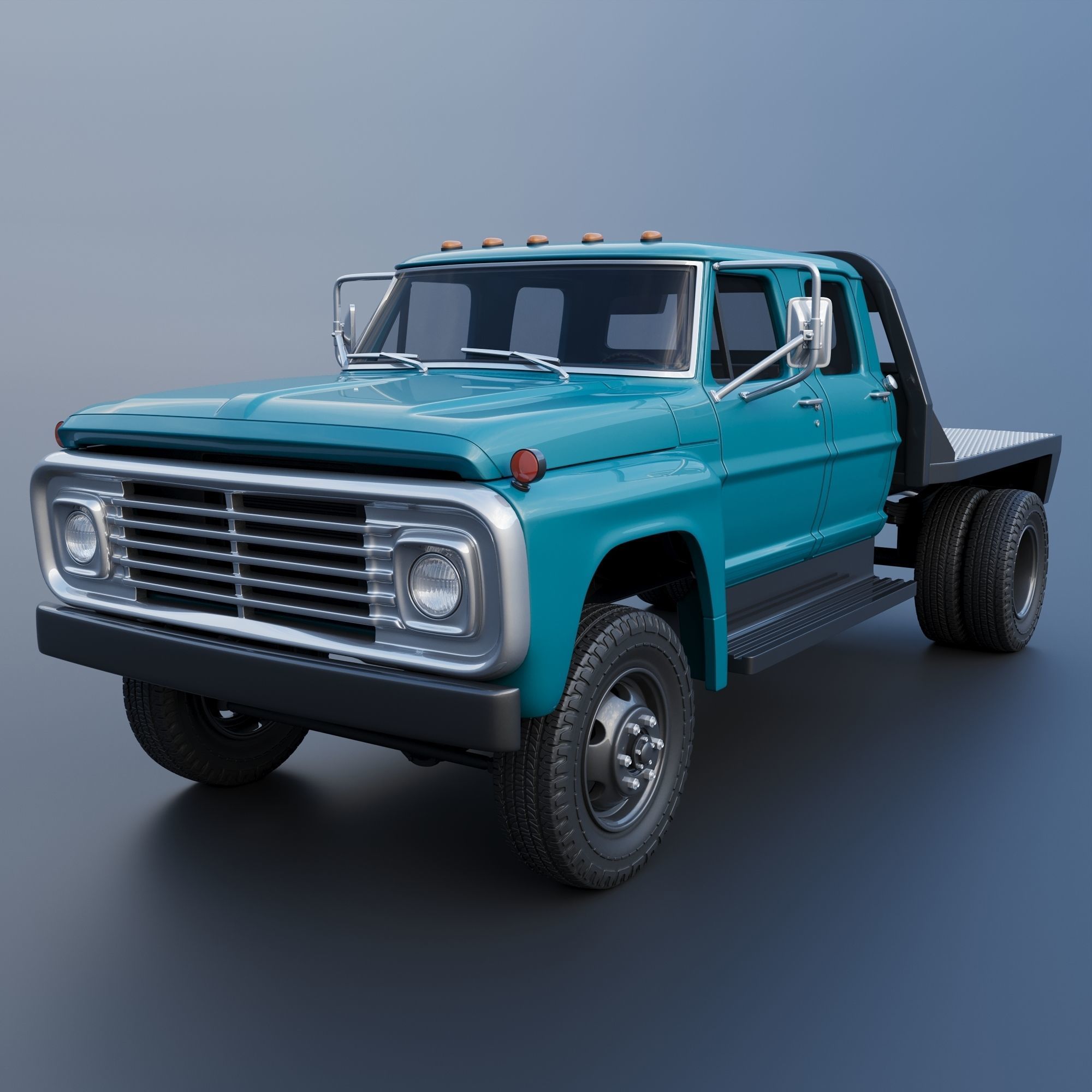 F-750 Crew Cab 1971 3D print model_1