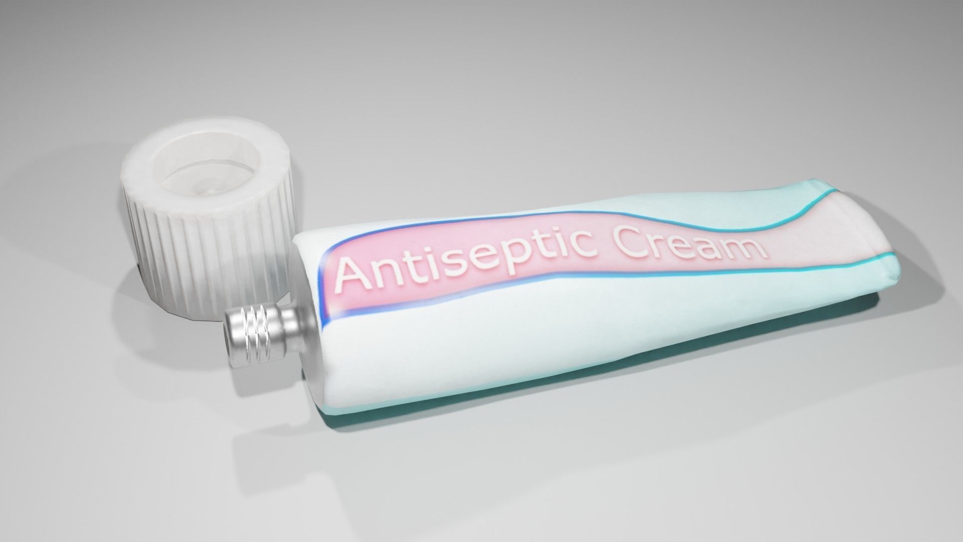 Antiseptic Cream Low-poly 3D model_5