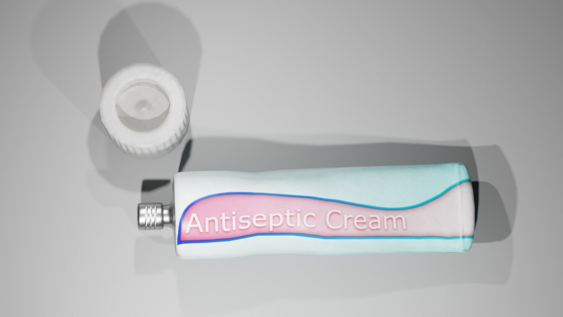 Antiseptic Cream Low-poly 3D model_9