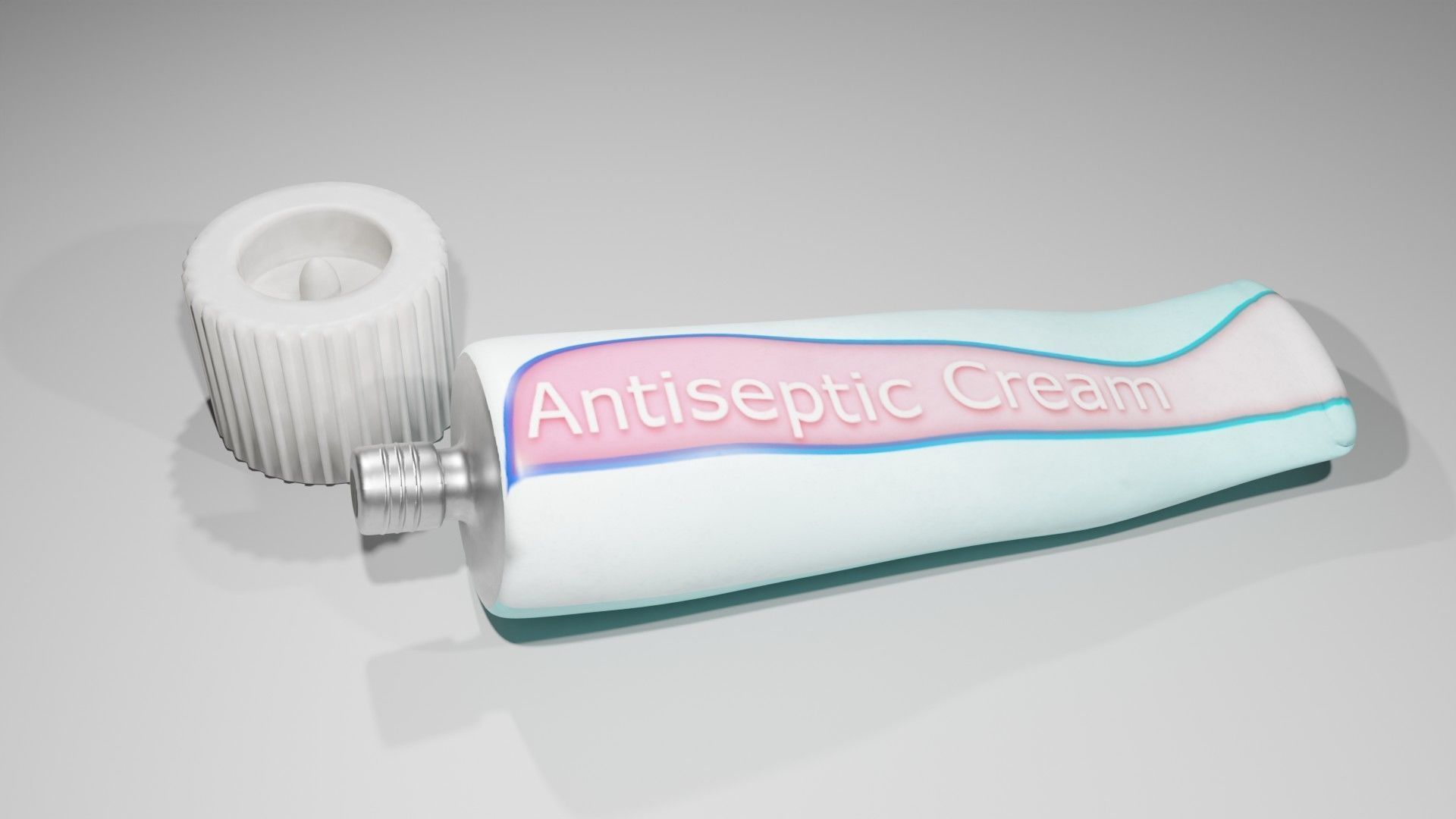 Antiseptic Cream Low-poly 3D model_2