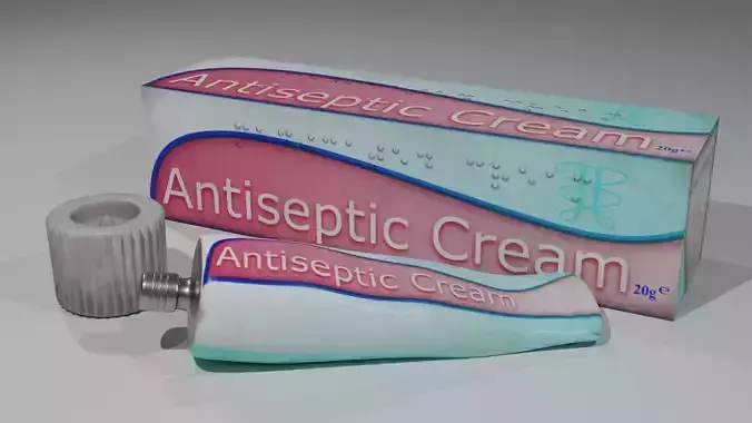 Antiseptic Cream Low-poly 3D model