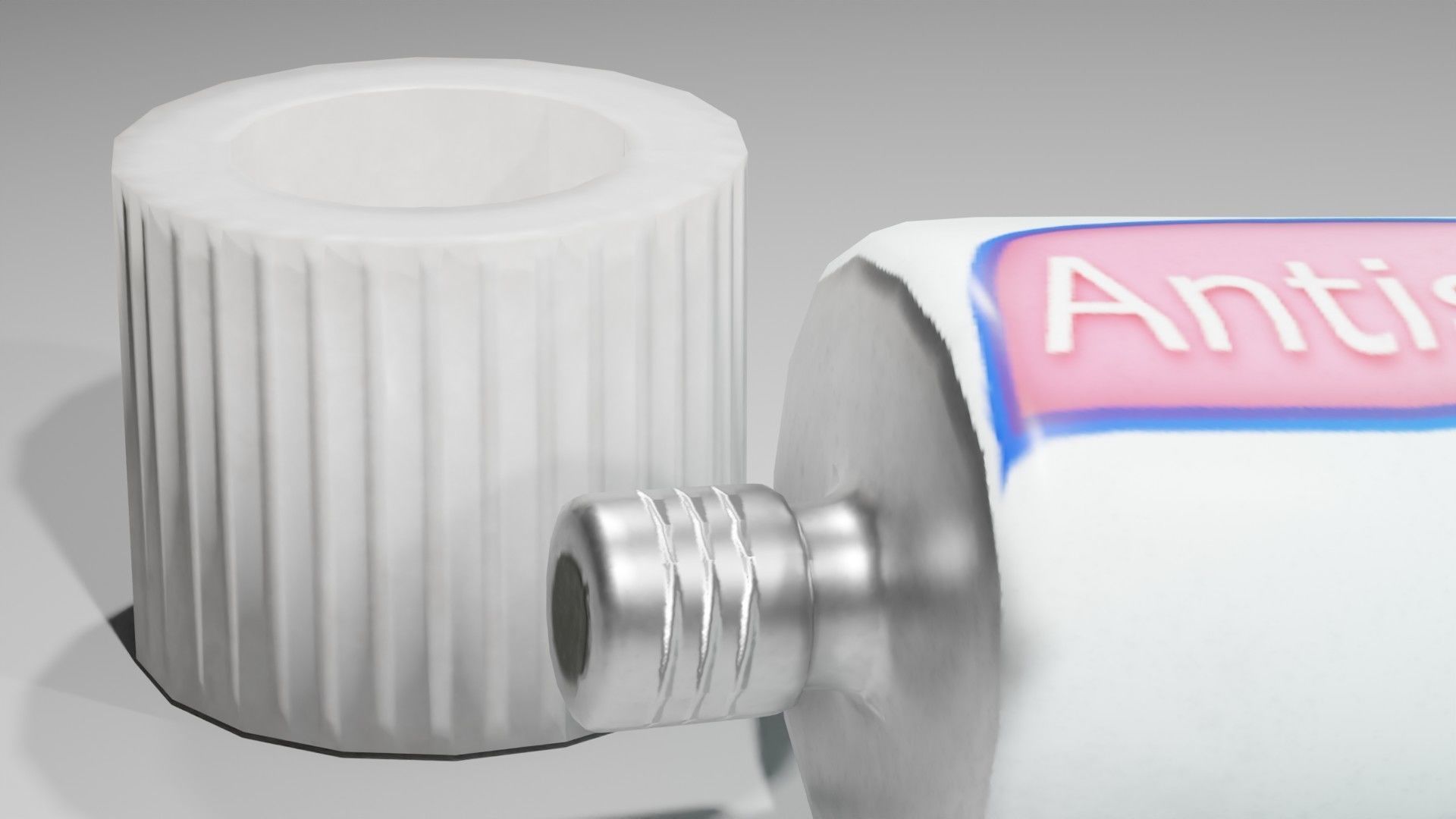 Antiseptic Cream Low-poly 3D model_8