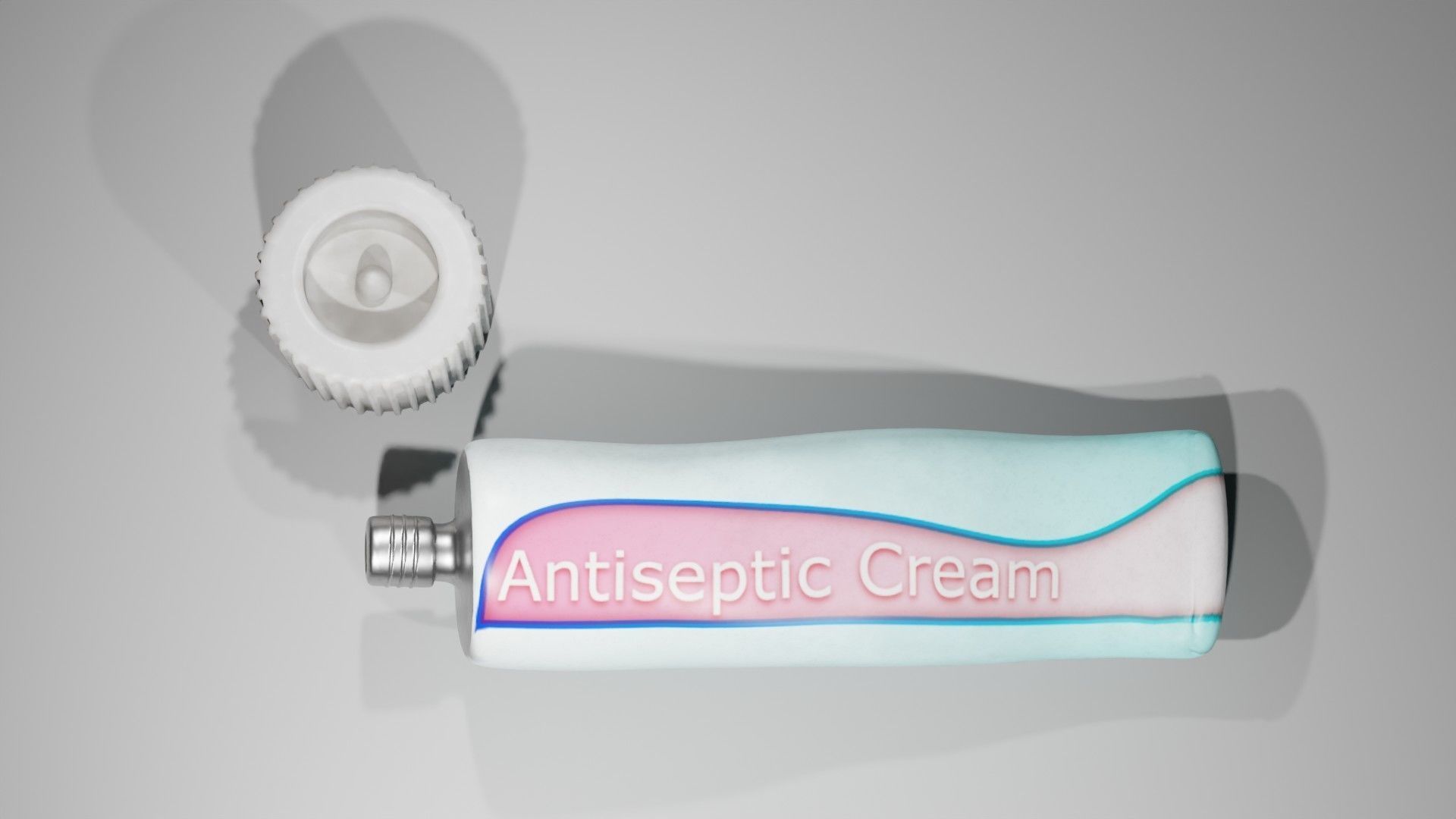Antiseptic Cream Low-poly 3D model_10