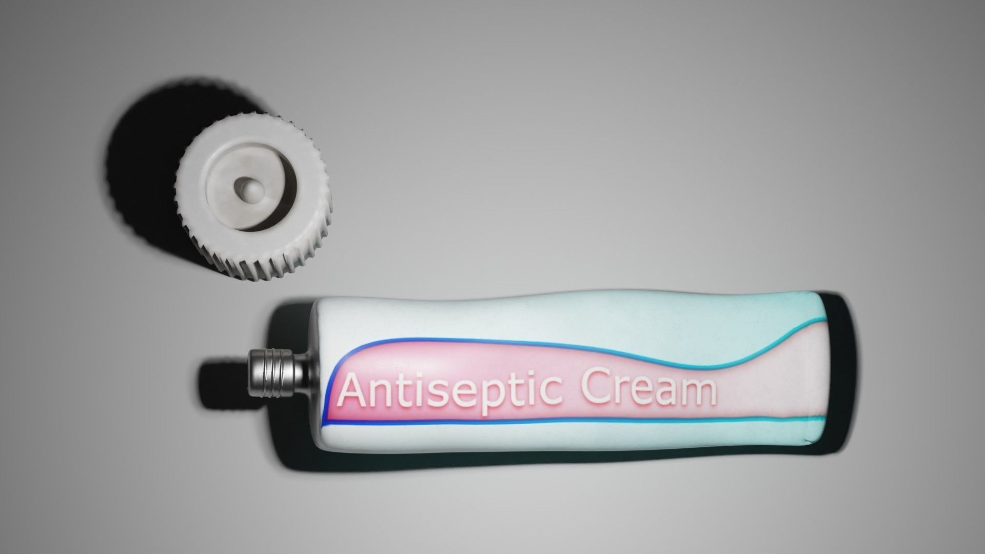 Antiseptic Cream Low-poly 3D model_11