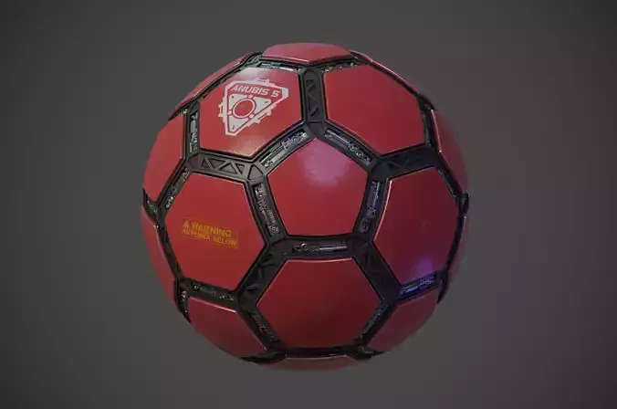  Sci-fi mechanical football polygonal ball