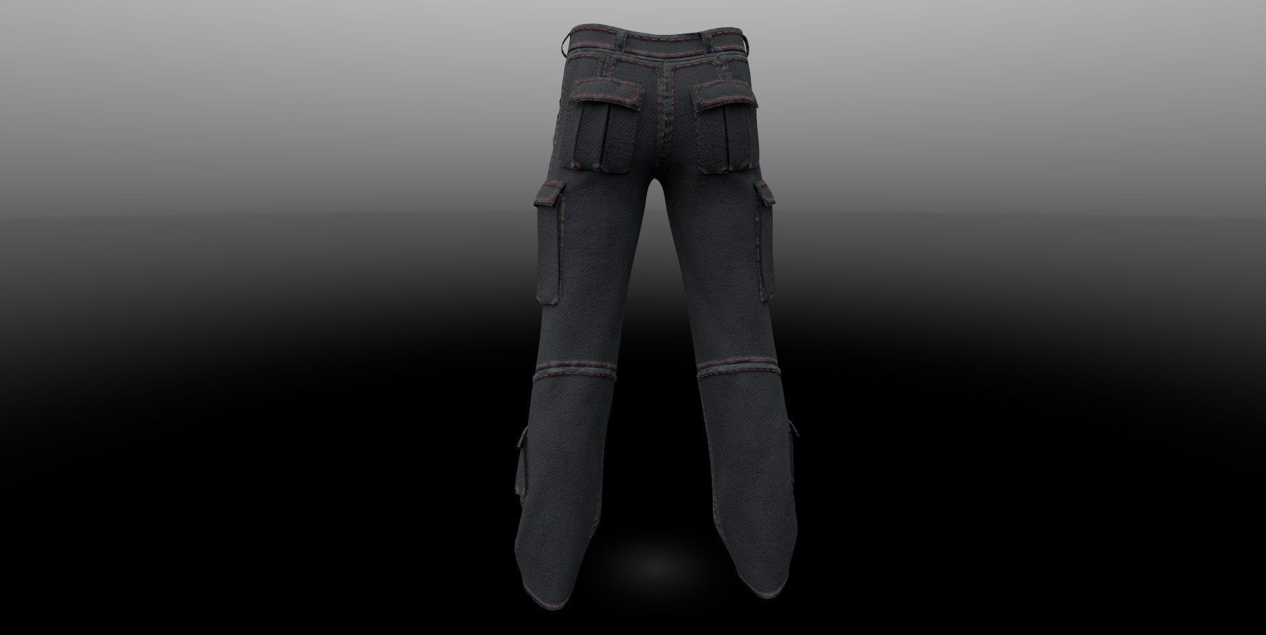 Denim pants PBR 4k Low-poly 3D model_5