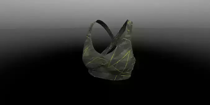 Female Camo top PBR 4k Low-poly 3D model