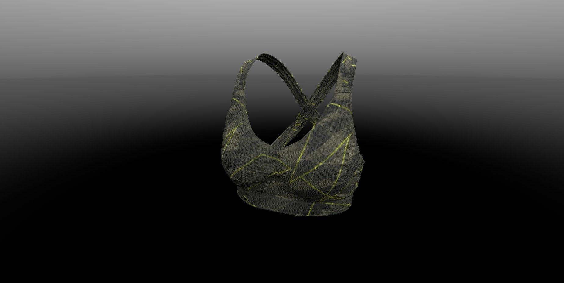Female Camo top PBR 4k Low-poly 3D model_3