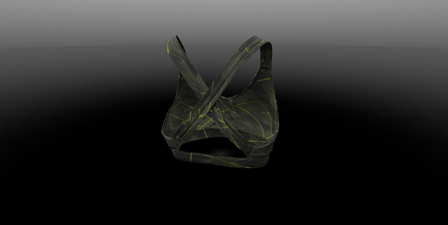 Female Camo top PBR 4k Low-poly 3D model_1