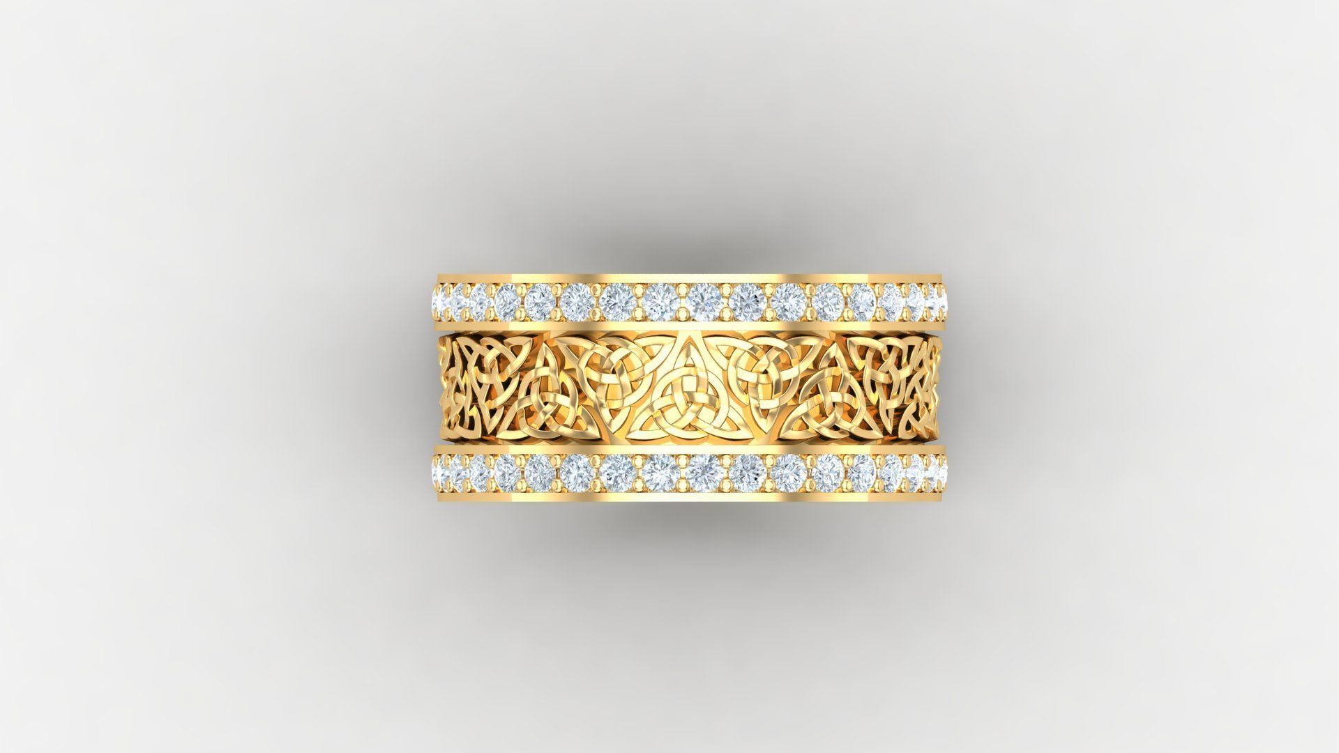 Diamond Men Ring Cad File MR  151 3D print model_4