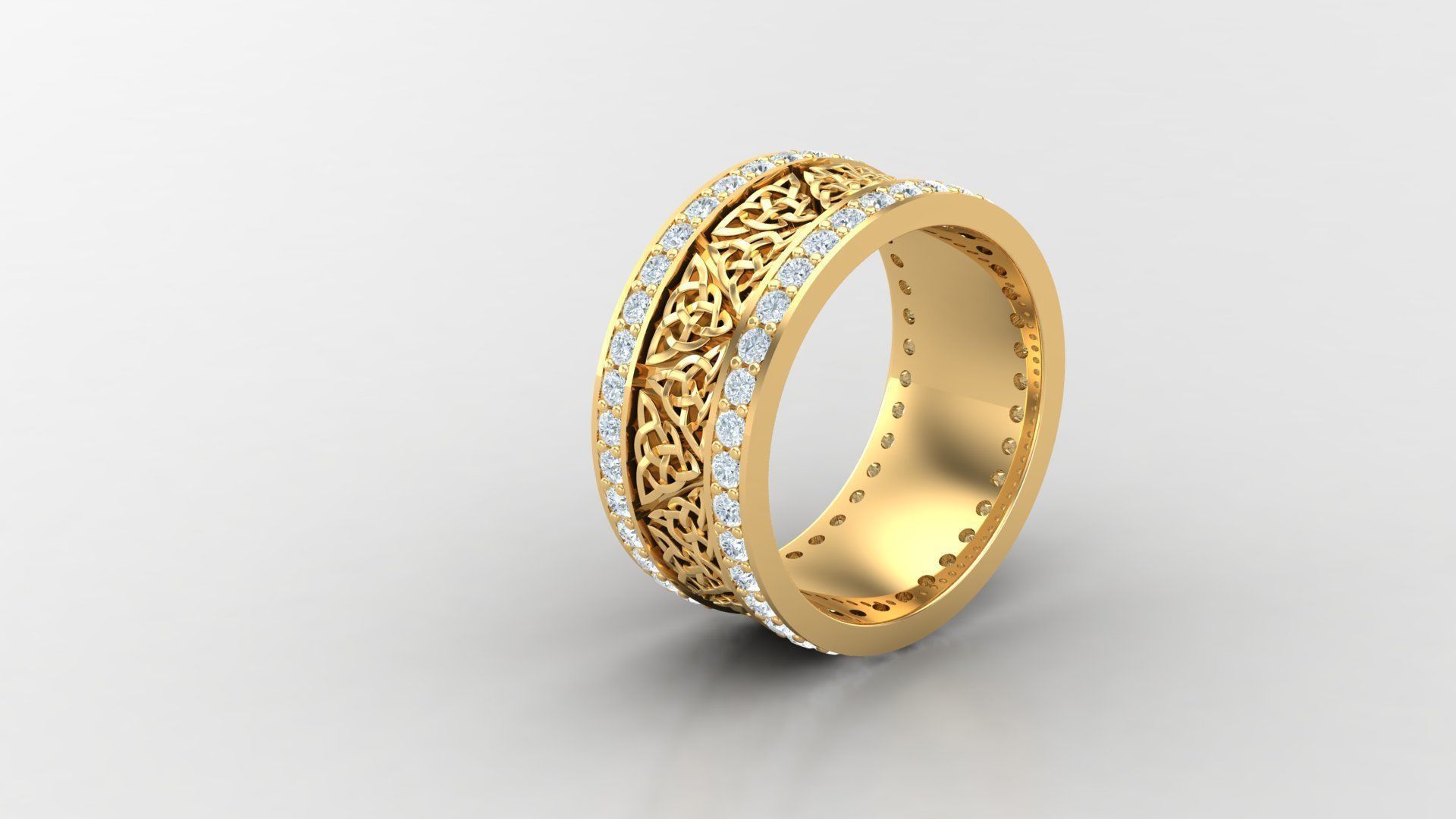 Diamond Men Ring Cad File MR  151 3D print model_1