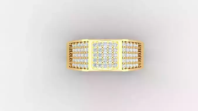 Diamond Men Ring Cad File MR  147