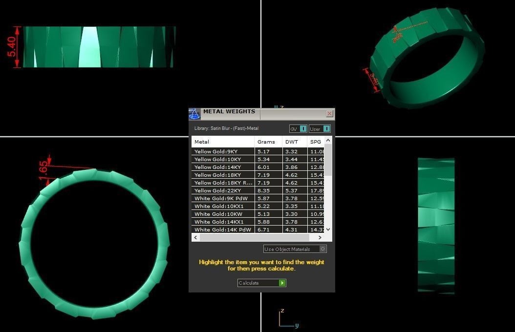 Diamond Men Ring Cad File MR  143 3D print model_1