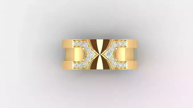 Diamond Men Ring Cad File MR  140